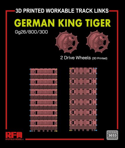 Przejdź do produktu Rye Field Model 3033 - 1:35 German King Tiger GG26/800/300 3D Printed Workable Tracks
