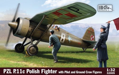 Przejdź do produktu IBG 32005 - 1:32 PZL P.11c Polish Fighter with Pilot and Ground Crew Figures