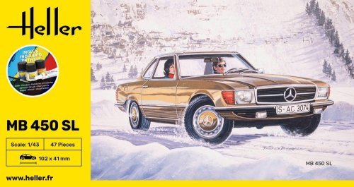 Przejdź do produktu Heller 56171 - 1:43 Mercedes-Benz 450 SL model z farbami