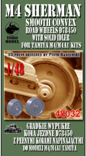 Przejdź do produktu Toro 48032 - 1:48 M4 Sherman Gładkie Wypukłe Koła Jezdne D78450 z Pełnymi Kołami Napinającymi