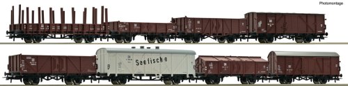 Przejdź do produktu Roco 67127 H0 - Zestaw 8 wagonów towarowych, DR, ep.III