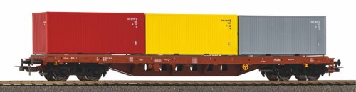 Przejdź do produktu PIKO 24539 H0 - Wagon platforma kontenerowa z 3 kontenerami, SNCB, ep.V