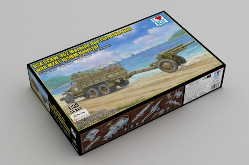 Przejdź do produktu I Love Kit 63567 - 1:35 USA CCKW-352 Machine Gun Turret Version and M2A1 105mm Howitzer
