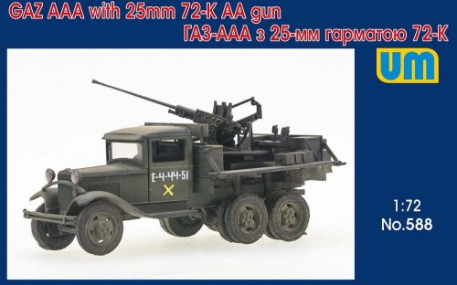 Przejdź do produktu Unimodels 588 - 1:72 GAZ AAA with 25 mm 72-K AA Gun