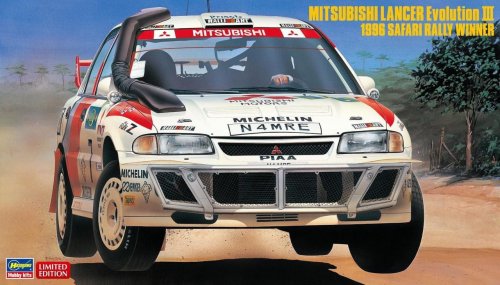 Przejdź do produktu Hasegawa 20742 - 1:24 Mitsubishi Lancer Evolution III 1996 Safari Rally Winner