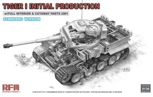 Rye Field Model 5130 - 1:35 Tiger I Initial Production w/ Full Interior & Cutaway Parts