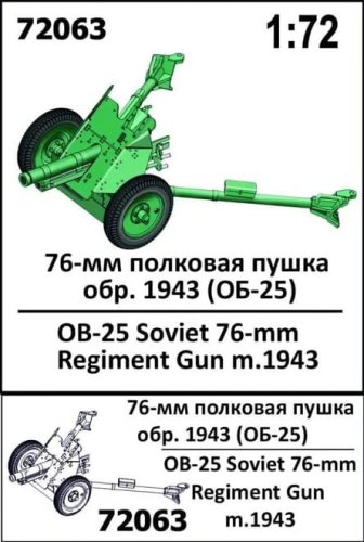 Przejdź do produktu Zebrano 72063 - 1:72 OB-25 Soviet 76 mm Regiment Gun m.1943