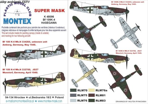 Przejdź do produktu MONTEX K48096 - 1:48 Bf-109 K-4