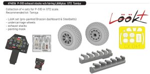 Eduard 674036 - 1:72 P-51D exhaust stacks w/o fairing LööKplus