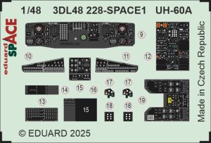 Eduard 3DL48228 - 1:48 UH-60A Space 3D Decals + PE