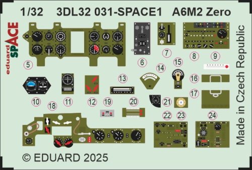 Przejdź do produktu Eduard 3DL32031 - 1:32 A6M2 Zero Space 3D Decals + PE