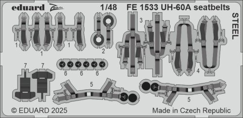 Przejdź do produktu Eduard FE1533 - 1:48 UH-60A seatbelts - Steel