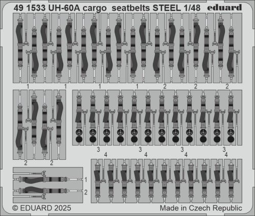 Przejdź do produktu Eduard 491533 - 1:48 UH-60A cargo seatbelts - Steel