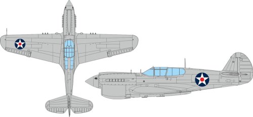 Przejdź do produktu Eduard EX1124 - 1:48 P-40E US national insignia w/ red center
