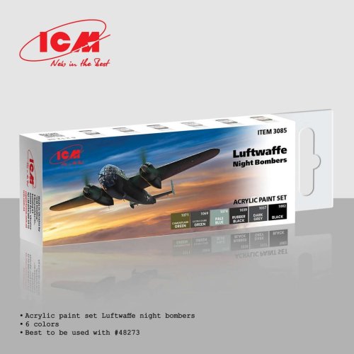 Przejdź do produktu ICM 3085 - Zestaw farb Luftwaffe Night Bombers