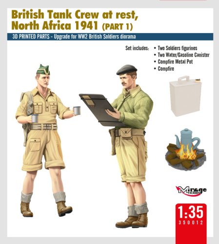 Przejdź do produktu Mirage 350012 - 1:35 British Tank Crew at Rest, North Africa 1941 Part 1