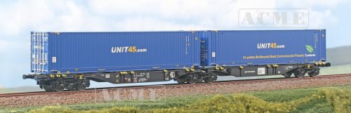 Przejdź do produktu Acme 90264 H0 - Wagon intermodalny platforma typu Sggmrss z kontenerami, PKP Cargo, ep.VI