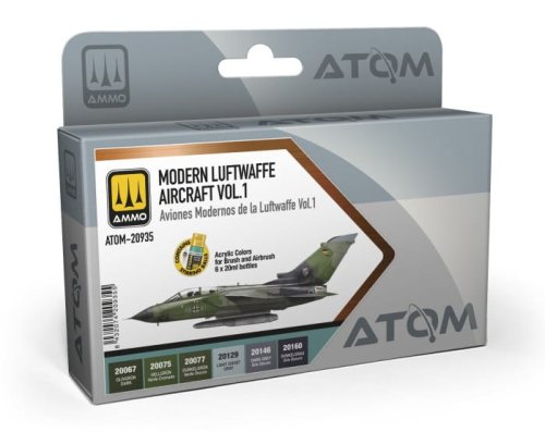 Przejdź do produktu Ammo Mig 20935 - Zestaw farb Atom Modern Luftwaffe Aircraft Vol 1