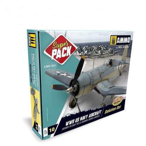 Przejdź do produktu Ammo Mig 7811 - Zestaw do weatheringu WWII US Navy Aircraft Solution Set