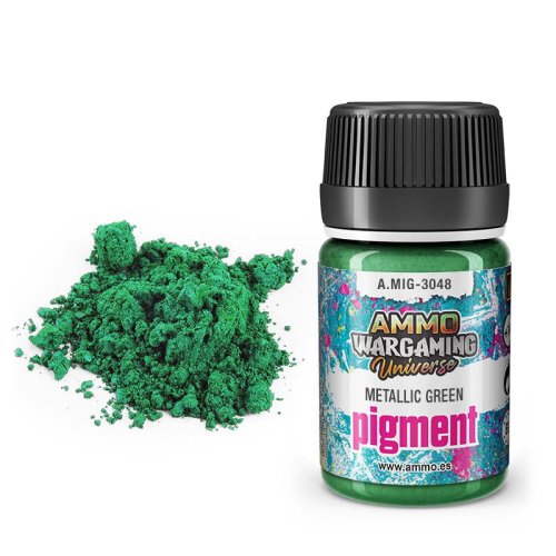 Przejdź do produktu Ammo Mig 3048 - Pigment Metallic Green 35 ml