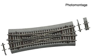 Roco 42595 H0 - Rozjazd krzyżowy DKW15 RocoLine z gumowym nasypem