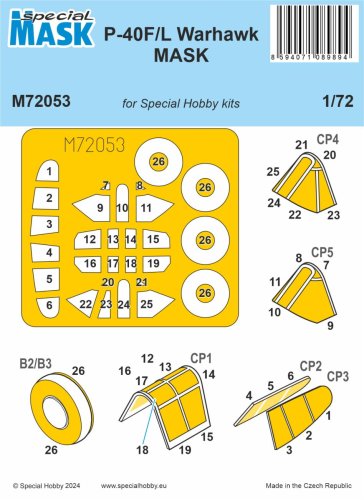 Przejdź do produktu Special Hobby M72053 - 1:72 P-40F/L Warhawk Mask