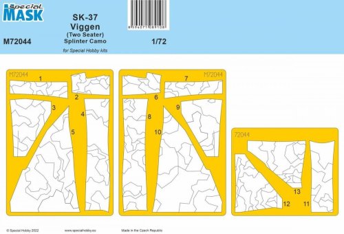 Przejdź do produktu Special Hobby M72044 - 1:72 SK-37 Viggen (Two Seater) Splinter Camo Mask