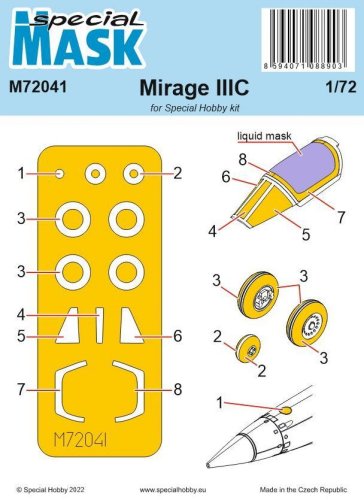 Przejdź do produktu Special Hobby M72041 - 1:72 Mirage IIIC Mask
