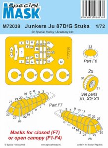 Special Hobby M72038 - 1:72 Junkers Ju 87D/G Stuka Mask / for Special Hobby and Academy Kits