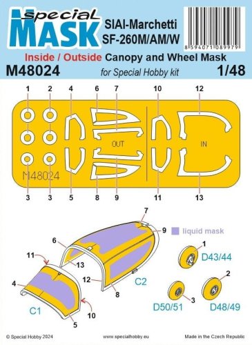 Przejdź do produktu Special Hobby M48024 - 1:48 SIAI-Marchetti SF-260M/AM/W Mask
