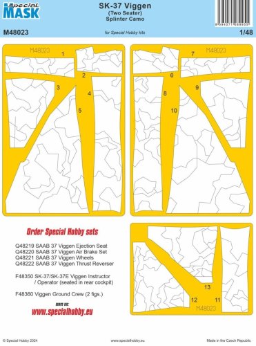 Przejdź do produktu Special Hobby M48023 - 1:48 SK-37 Viggen (Two Seater) Splinter Camo Mask