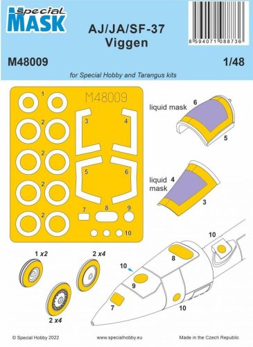 Przejdź do produktu Special Hobby M48009 - 1:48 AJ/JA/SF-37 Viggen Mask