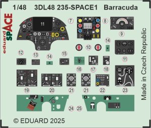 Eduard 3DL48235 - 1:48 Barracuda Space 3D Decals + PE