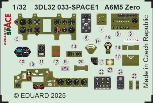 Przejdź do produktu Eduard 3DL32033 - 1:32 A6M5 Zero Space 3D Decals + PE