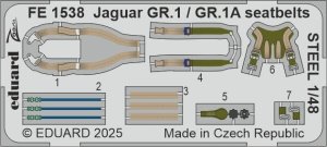 Eduard FE1538 - 1:48 Jaguar GR.1 / GR.1A seatbelts - Steel