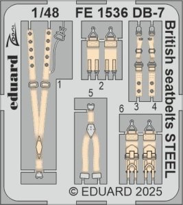 Eduard FE1536 - 1:48 DB-7 Boston III British seatbelts - Steel