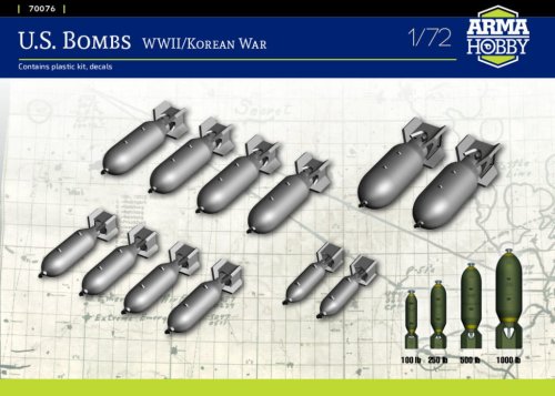 Przejdź do produktu Arma Hobby 70076 - 1:72 U.S. Bombs WWII / Korean War