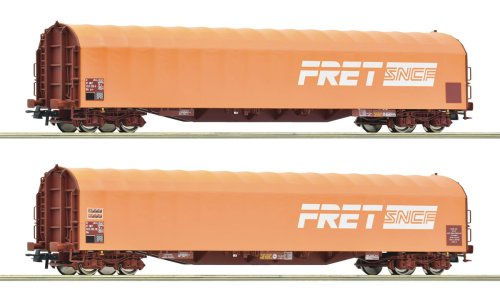 Przejdź do produktu Roco 6600161 H0 - Zestaw 2 wagonów towarowych z plandeką typu Rilns, SNCF, ep.IV-V