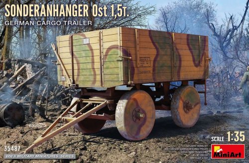 Przejdź do produktu Miniart 35487 - 1:35 Sonderanhanger 0st 1,5T German Cargo Trailer