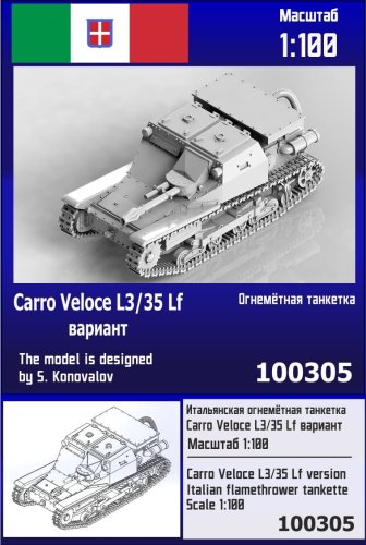 Przejdź do produktu Zebrano Z100-305 - 1:100 Carro Veloce L3/35 Lf Version Italian Flamethrower Tankette