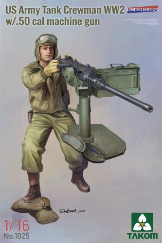 Przejdź do produktu Takom 1025 - 1:16 US Army Tank Crewman WW2 w/ .50 cal Machine Gun