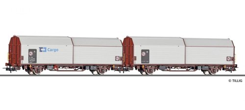 Przejdź do produktu Tillig 70078 H0 - Zestaw 2 wagonów towarowych typu Laails, ČD Cargo, ep.VI
