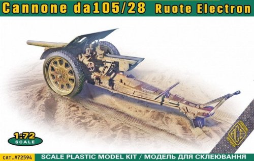 Przejdź do produktu Ace 72594 - 1:72 Canone da 105/28 Ruote Electron