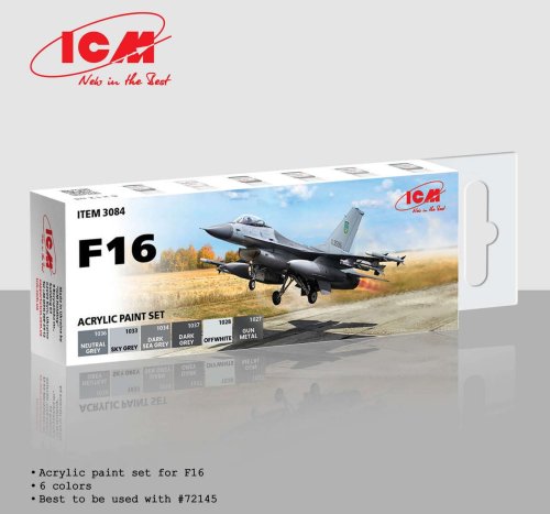 Przejdź do produktu ICM 3084 - Zestaw farb F-16