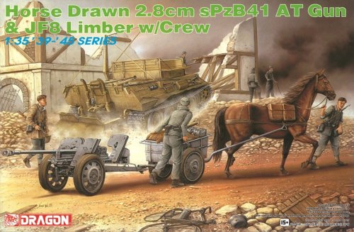 Przejdź do produktu Dragon 6079 - 1:35  Horse Drawn 2.8cm sPzB41 AT Gun & JF8 Limber with Crew