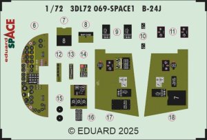 Eduard 3DL72069 - 1:72 B-24J Space 3D Decals + PE