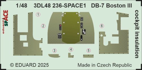 Przejdź do produktu Eduard 3DL48236 - 1:48 DB-7 Boston III cockpit insulation Space 3D Decals