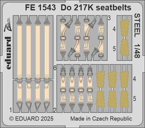 Przejdź do produktu Eduard FE1543 - 1:48 Do 217K seatbelts - Steel