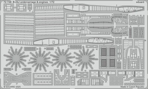 Przejdź do produktu Eduard 72749 - 1:72 B-24J undercarriage & engines