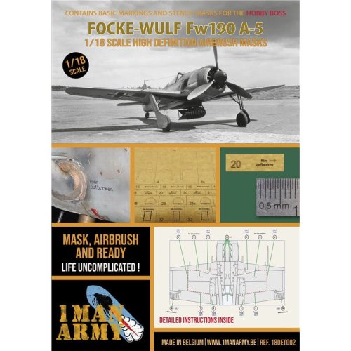 Przejdź do produktu 1 Man Army 18DET002 - 1:18 Focke Wulf Fw 190 A-5 - Hobby Boss